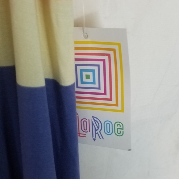 Lularoe striped Joy long open front long cardigan vest - Picture 7 of 9